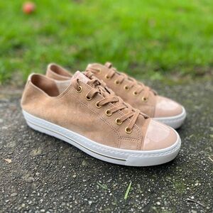 Paul Green Sophie Sneaker Sahara Dakar Suede Leather Sz 8.5